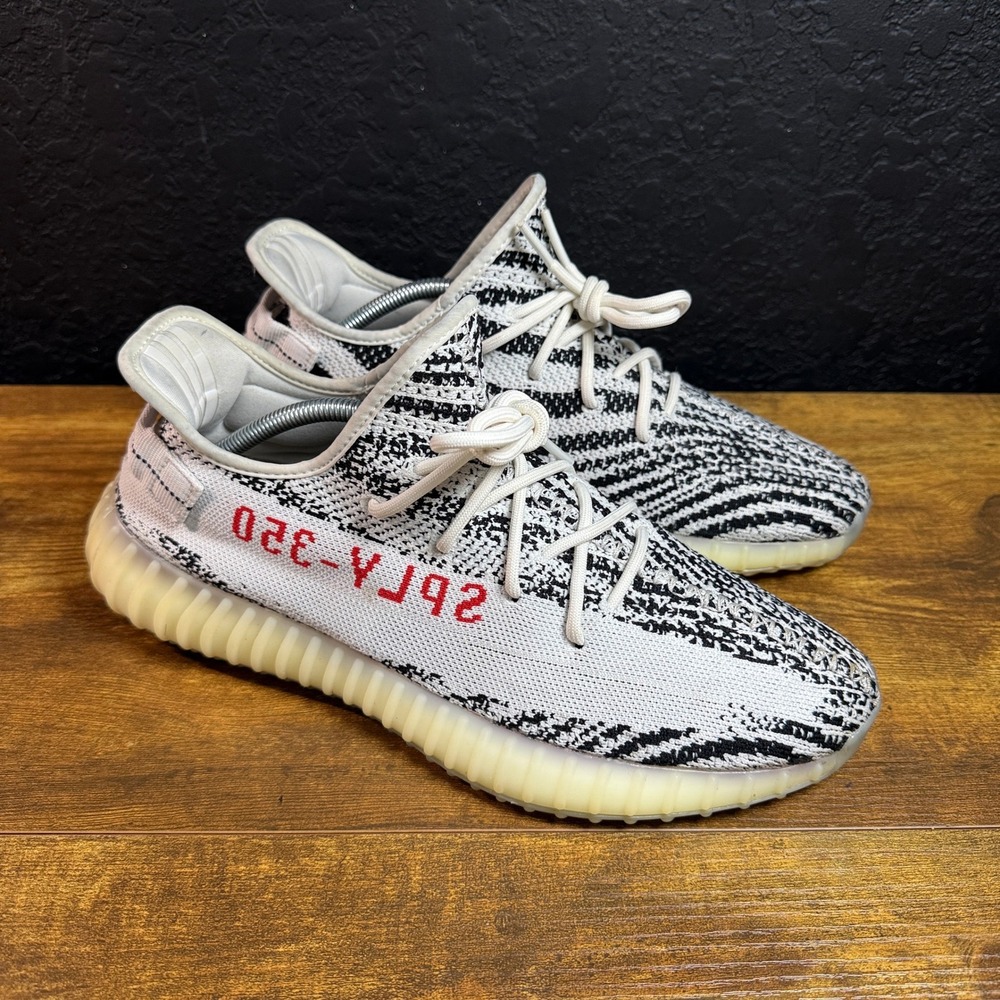 Adidas Yeezy Boost 350 V2 CP9654 Zebra Primeknit Sneaker Mens 11.5